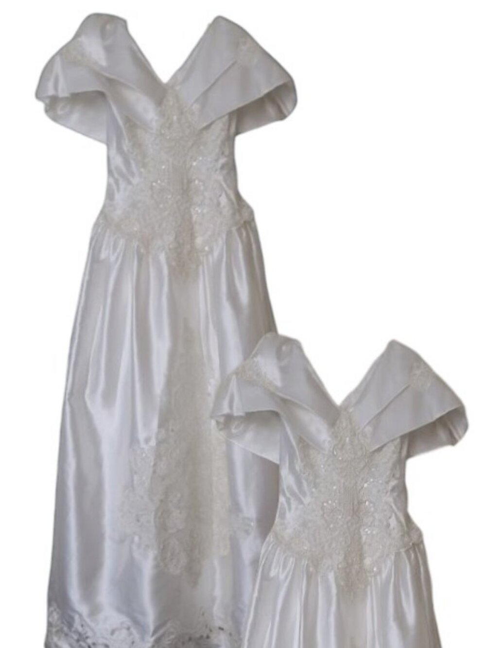 Stunning Wedding Dress & Veil -tagged Size 10